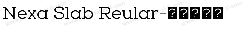 Nexa Slab Reular字体转换